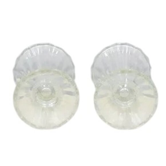 MCM Vintage Ice Cream Sundae Set Parfait 5" Glass Scalloped Edge - Picture 6 of 12